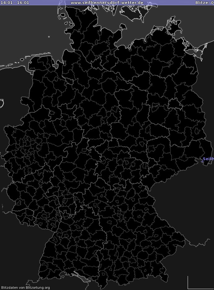 Lightning map Germany 2020-08-03 15:04:20